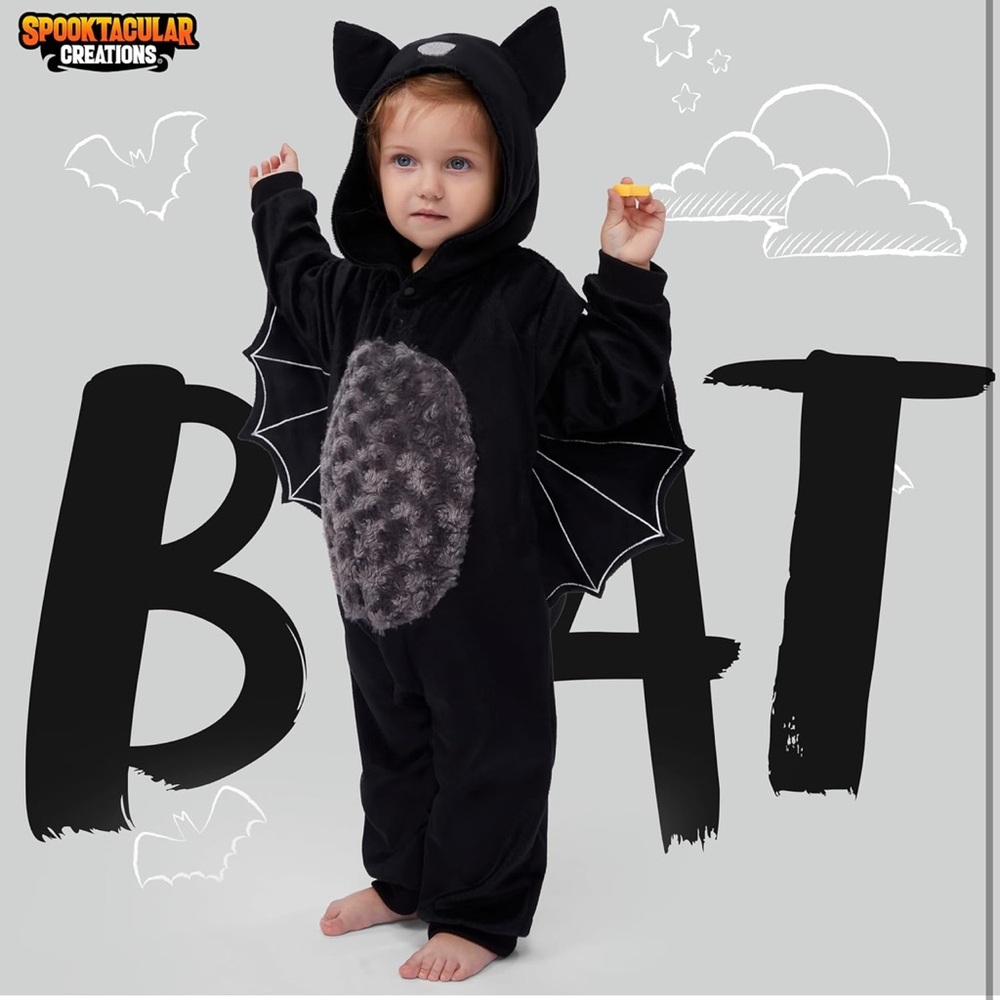 Spooktacular Creations Black Bat Toddler Hooded Costume